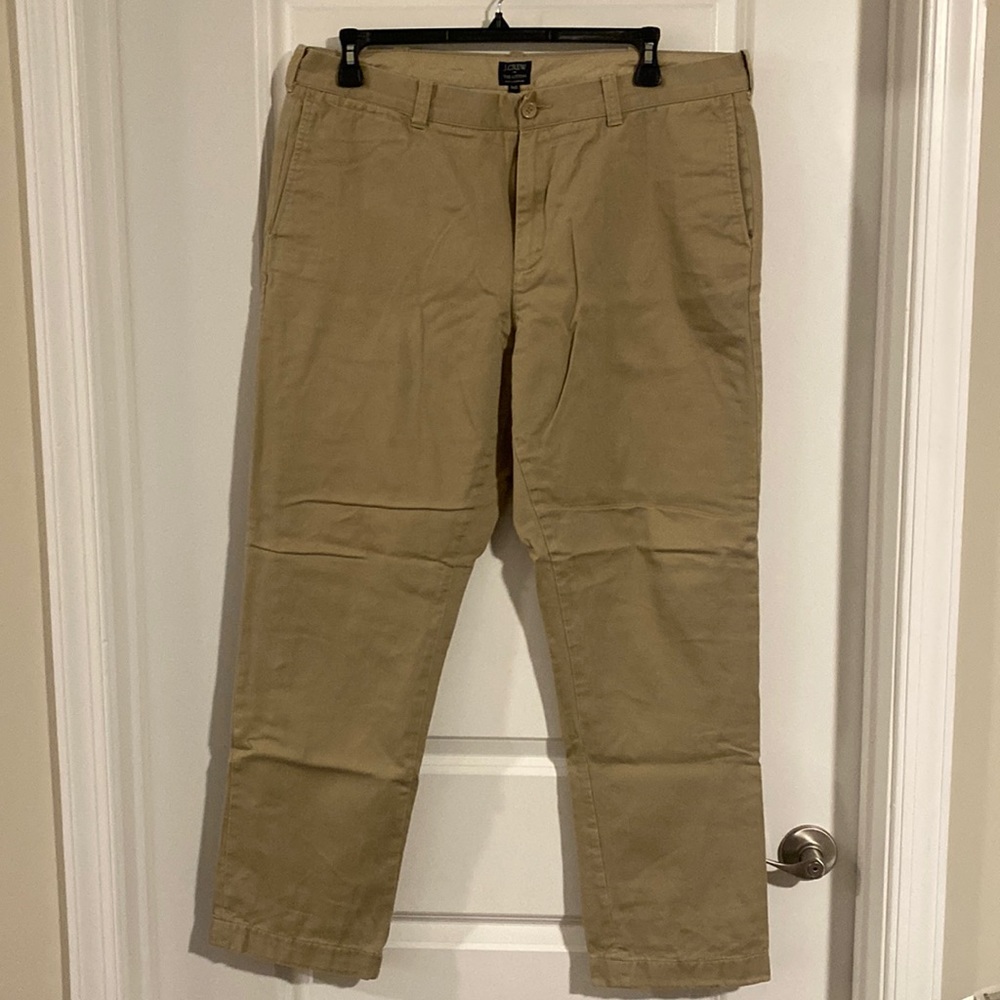 J Crew Sutton Flannel Lined Khakis, 38/32